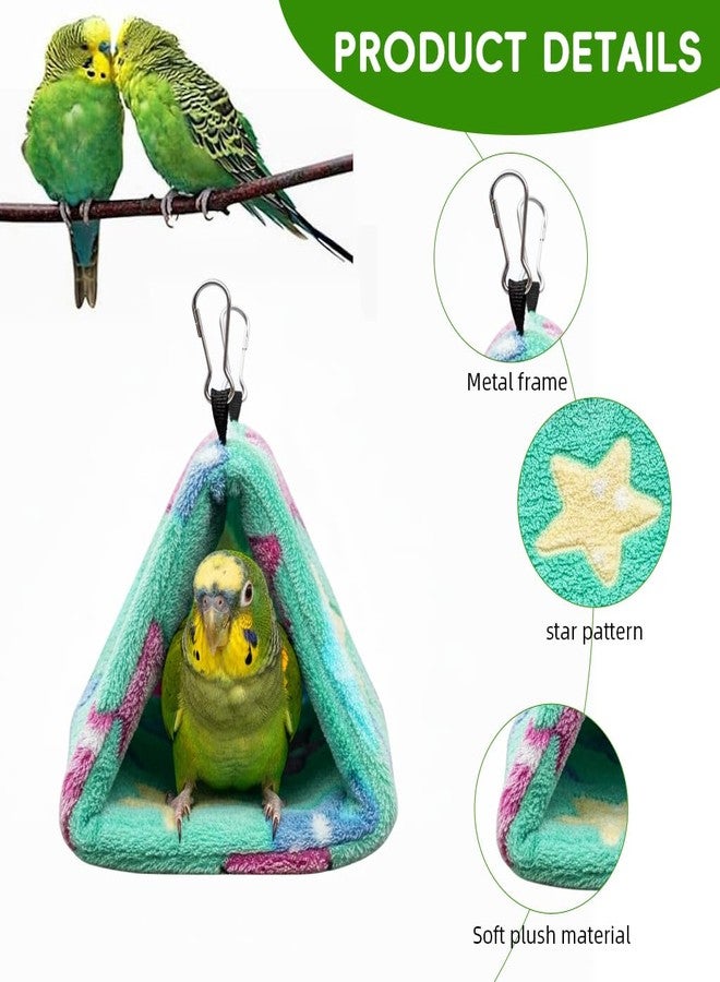 Qpets عش طيور معلق من كيو بيتس® للقفص، عش أرجوحة فاخر للطيور الصغيرة مثل الببغاوات الصغيرة والبادجي، سرير يُثبت على القفص مع بطانة قابلة للإزالة للكوكاتيل وطيور الحب والعصافير. - Image 3
